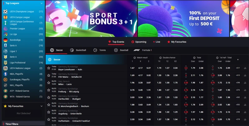 Sportovní sázení v Mystake casino